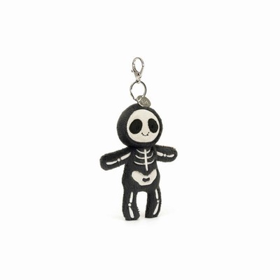 Jellycat Skeleton Bob Bag Charm New Zealand | JRPIH5641